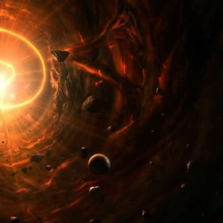 iPhone black hole wallpaper