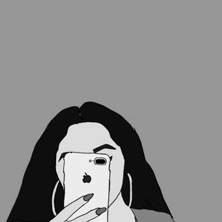 Phone selfie wallpaper