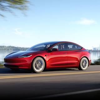 Tesla model 3 highland wallpaper
