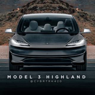 Tesla model 3 highland wallpaper