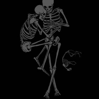 Skeleton black wallpaper