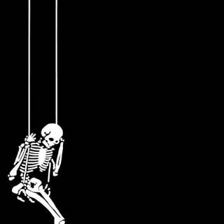 Skeleton black wallpaper
