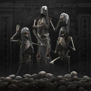 Skeleton black wallpaper