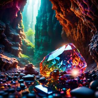Rainbow crystal wallpaper