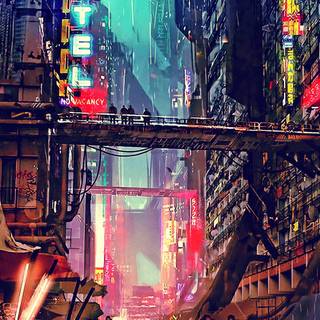 iPhone 4k Cyberpunk wallpaper