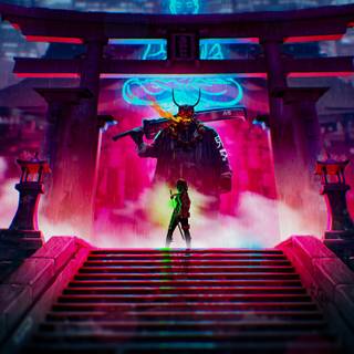 iPhone 4k Cyberpunk wallpaper