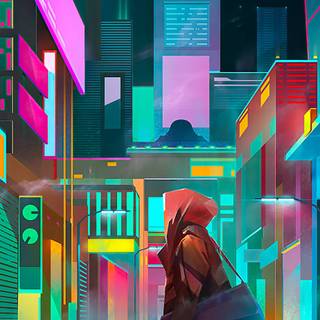 iPhone 4k Cyberpunk wallpaper