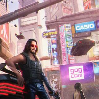 iPhone 4k Cyberpunk wallpaper