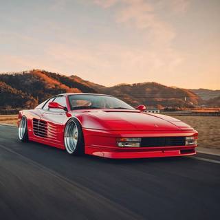 Ferrari Testarossa phone wallpaper