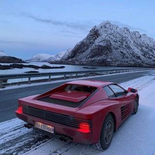 Ferrari Testarossa phone wallpaper
