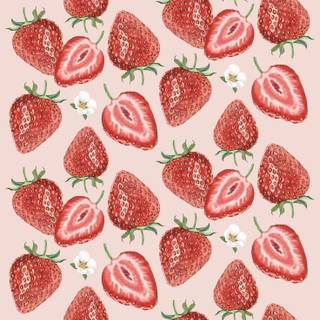 Strawberries 4k iPhone aesthetic wallpaper