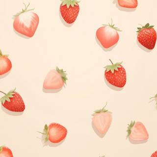 Strawberries 4k iPhone aesthetic wallpaper