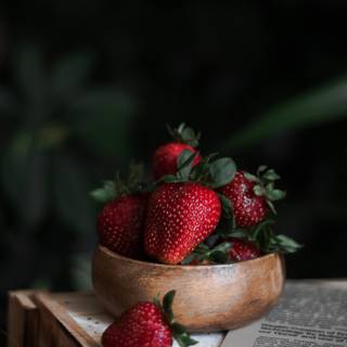 Strawberries 4k iPhone aesthetic wallpaper