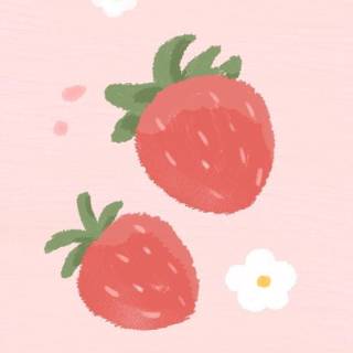Strawberries 4k iPhone aesthetic wallpaper