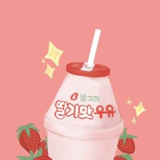 Strawberries 4k iPhone aesthetic wallpaper