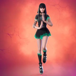 Fortnite green girl wallpaper