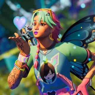 Fortnite green girl wallpaper