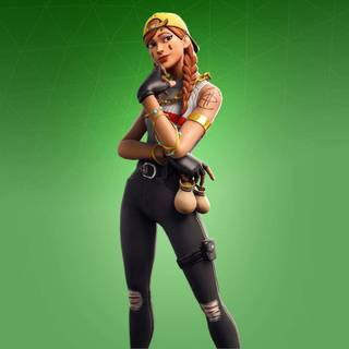 Fortnite green girl wallpaper
