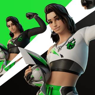 Fortnite green girl wallpaper