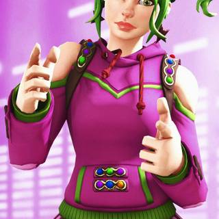 Fortnite green girl wallpaper