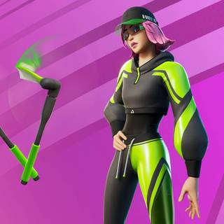 Fortnite green girl wallpaper