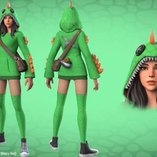 Fortnite green girl wallpaper