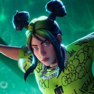 Fortnite green girl wallpaper