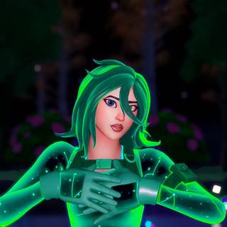 Fortnite green girl wallpaper