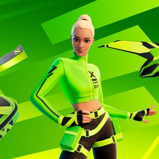 Fortnite green girl wallpaper