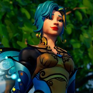 Fortnite green girl wallpaper