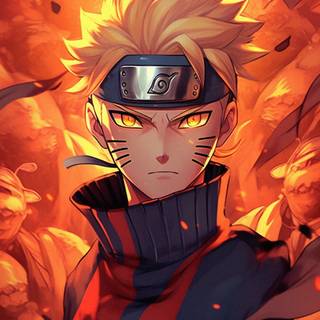 Naruto and Nine Tailed Fox wallpaper