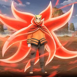 Naruto and Nine Tailed Fox wallpaper