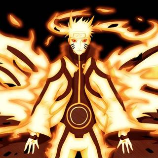 Naruto and Nine Tailed Fox wallpaper