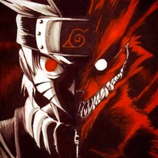 Naruto and Nine Tailed Fox wallpaper