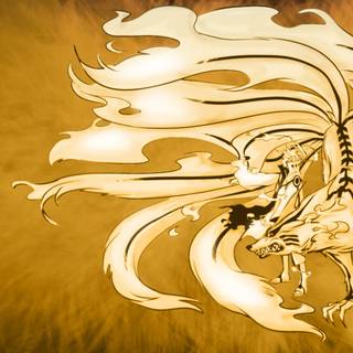 Naruto and Nine Tailed Fox wallpaper