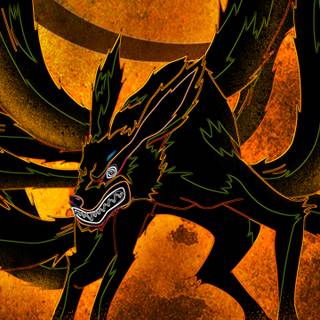 Naruto and Nine Tailed Fox wallpaper