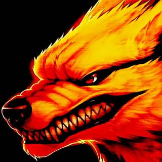 Naruto and Nine Tailed Fox wallpaper