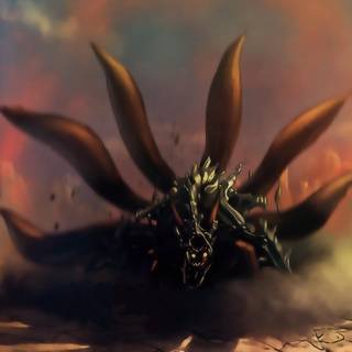 Naruto and Nine Tailed Fox wallpaper