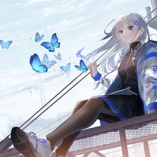 Anime white 4k PC wallpaper