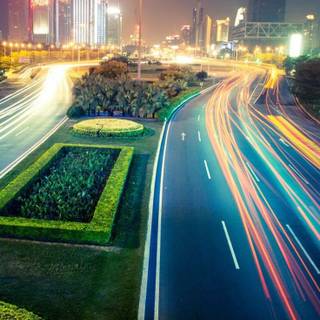 iPhone city lights wallpaper