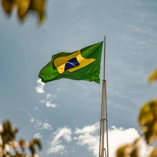 Brazil flag 4k wallpaper