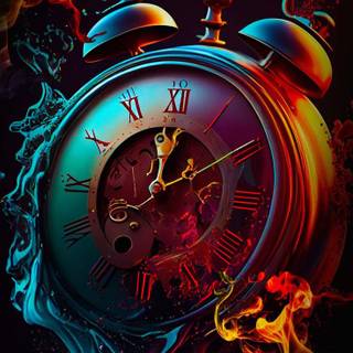 Clock iPhone wallpaper