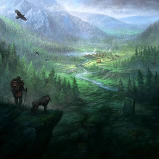 Nordic Ruins wallpaper