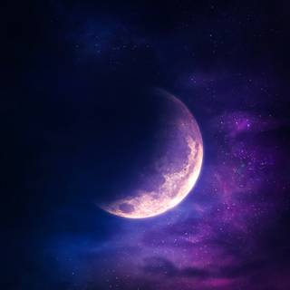 Half moon phone wallpaper