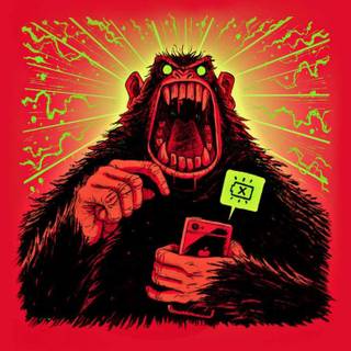 iPhone monkey wallpaper