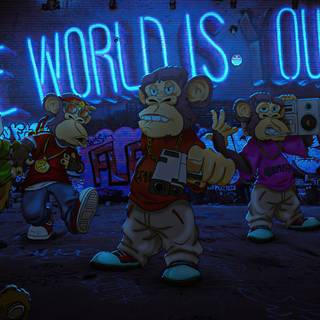 NFT monkeys wallpaper