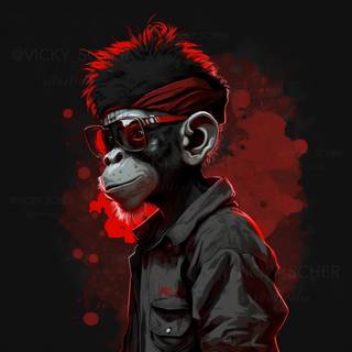 NFT Monkey art wallpaper