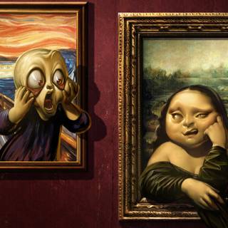 Mona Lisa funny wallpaper