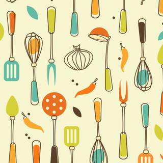 Kitchen tools wallpaper