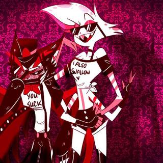 Hazbin Hotel Angel Dust and Husk wallpaper